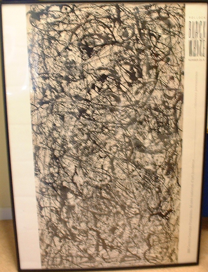 Jackson Pollok(1912-1956) Black& White offset litografi